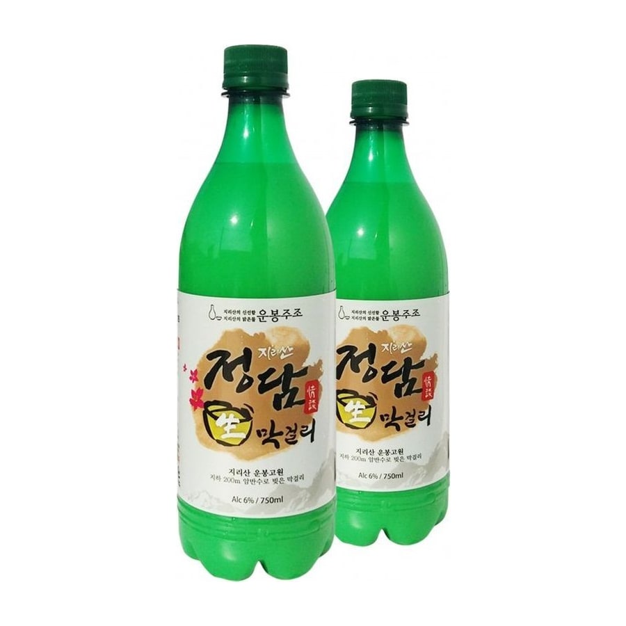 지리산 정담 생쌀 막걸리 병 사진