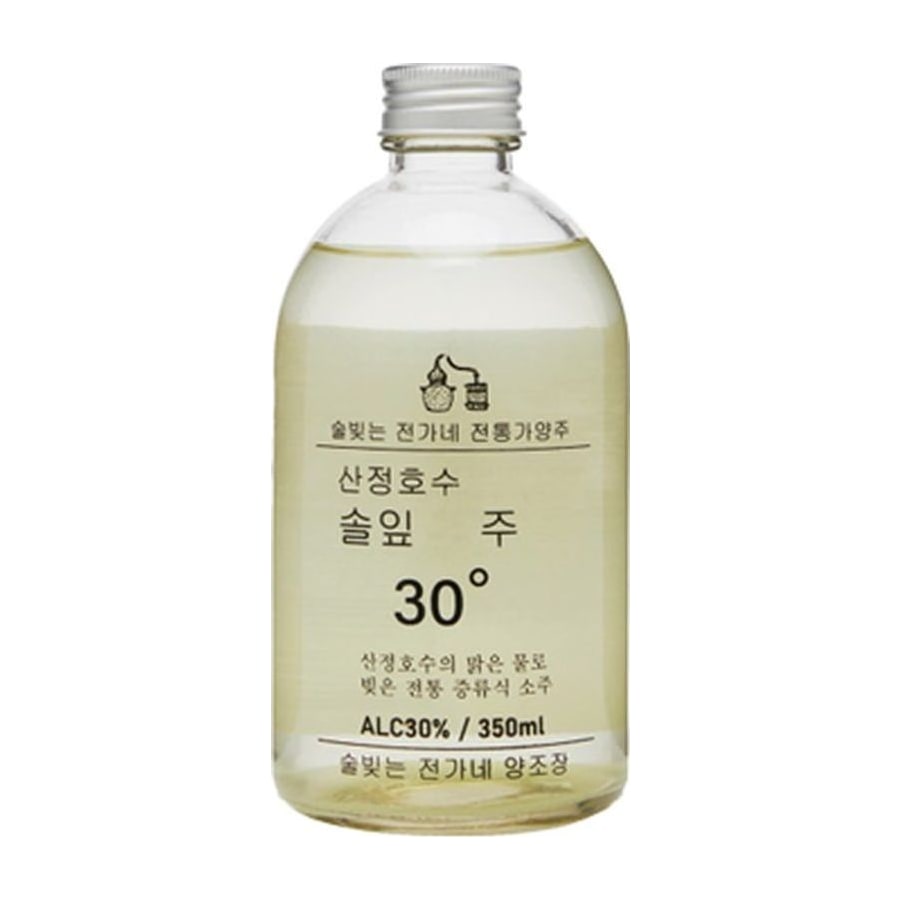 산정호수 솔잎주 병 사진