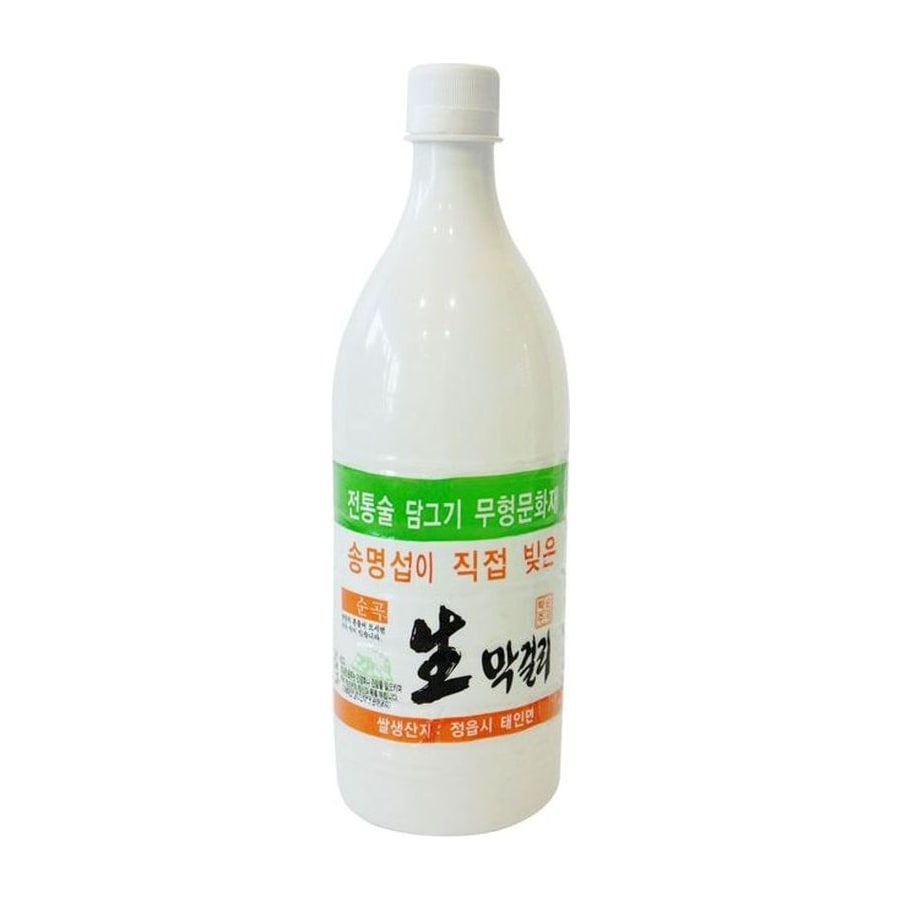 송명섭 막걸리 병 사진